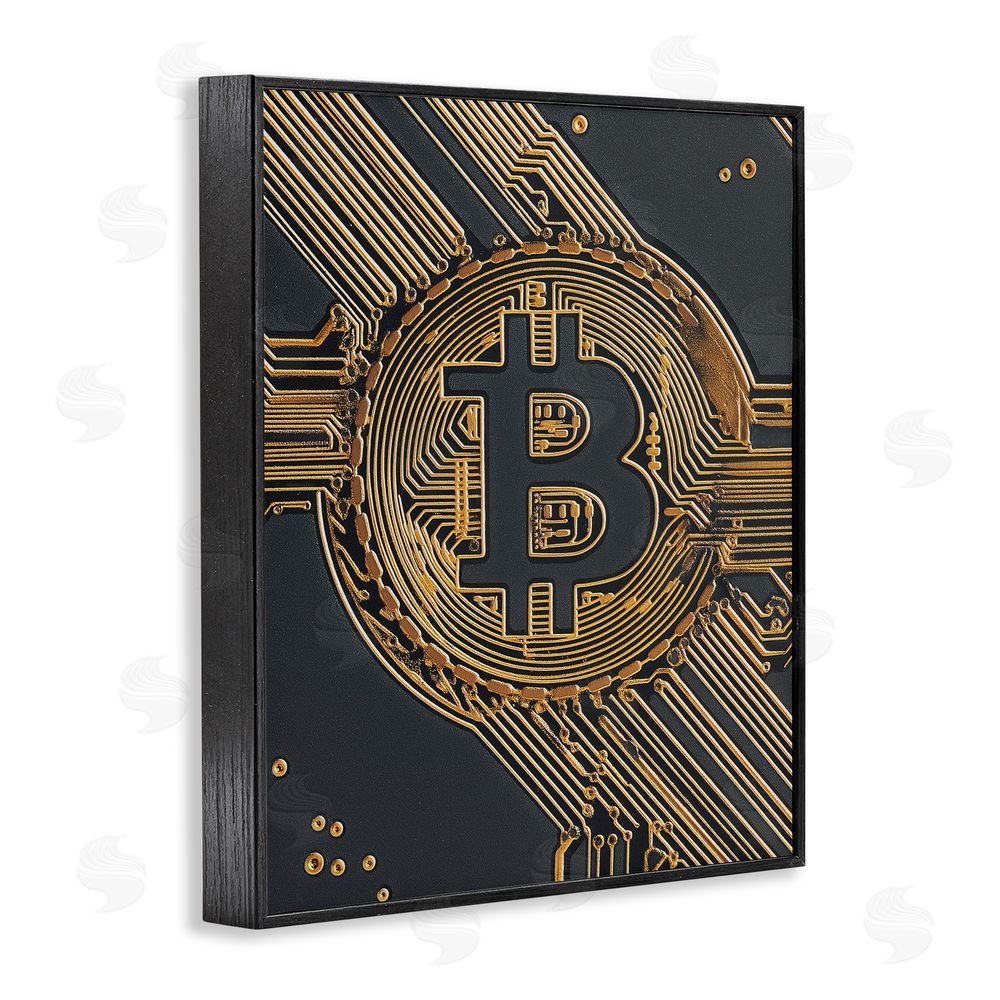 Svetlana Aleynikova Web Of Wealth Circuits Black Framed Giclee Wall Art Print