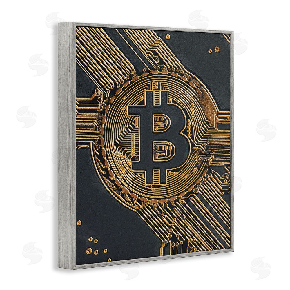 Svetlana Aleynikova Web Of Wealth Circuits Gray Framed Giclee Wall Art Print