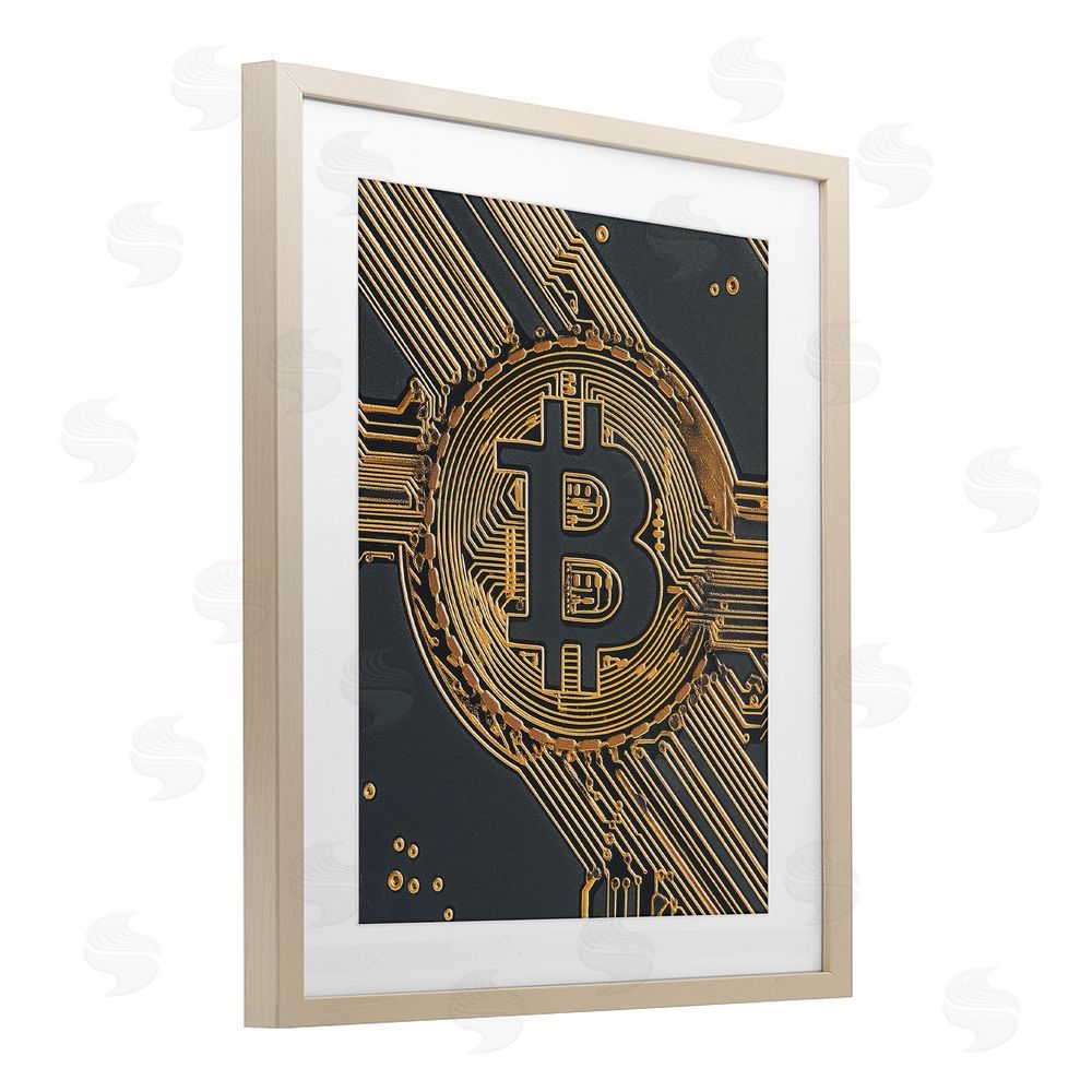 Svetlana Aleynikova Web Of Wealth Circuits Birch Framed Print Under Glass Wall Art