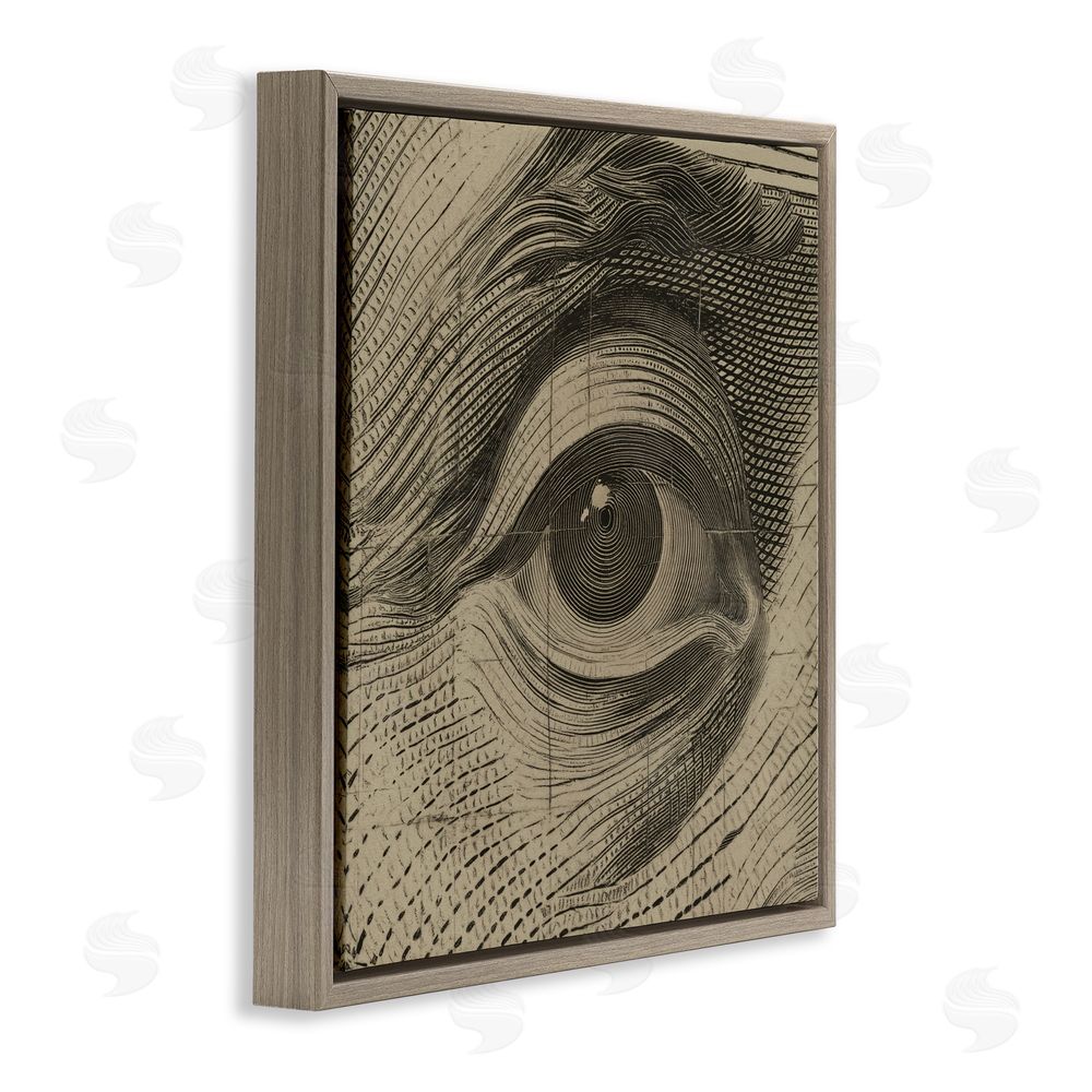 Svetlana Aleynikova Franklin's Gaze Eye Brown Floating Frame Canvas Wall Art Print