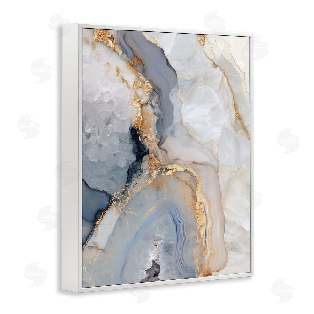 Svetlana Aleynikova Midnight Ore Crystals White Framed Giclee Wall Art Print