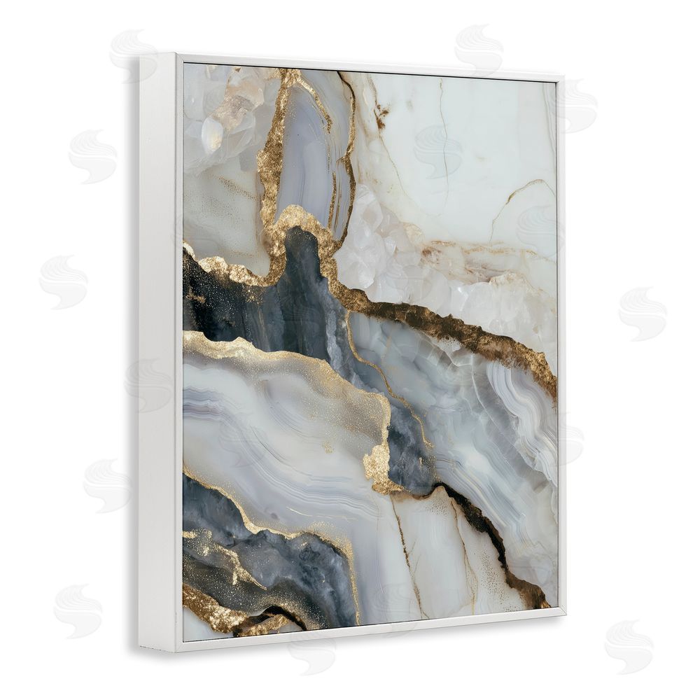 Svetlana Aleynikova Elegant Touch of Gold White Framed Giclee Wall Art Print