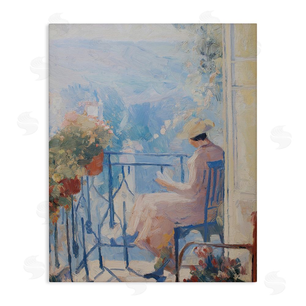 Svetlana Aleynikova Reading In The Sun Stretched Canvas Wall Art Print