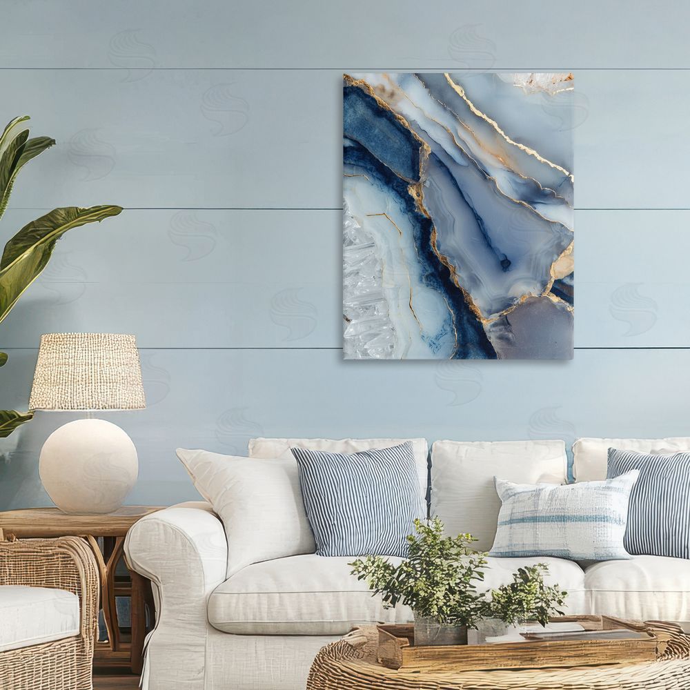 Svetlana Aleynikova Crystal Twilight Cracks Stretched Canvas Wall Art in Room