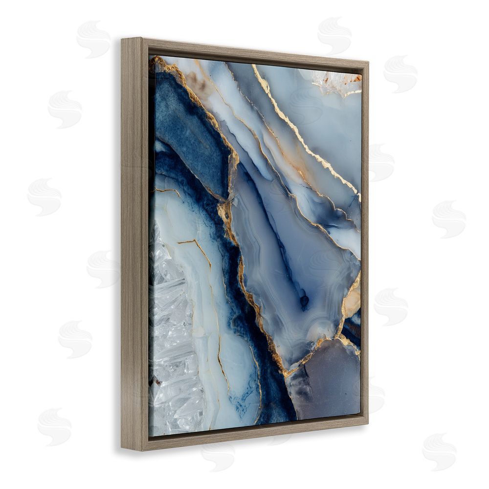 Svetlana Aleynikova Crystal Twilight Cracks Brown Floating Frame Canvas Wall Art Print