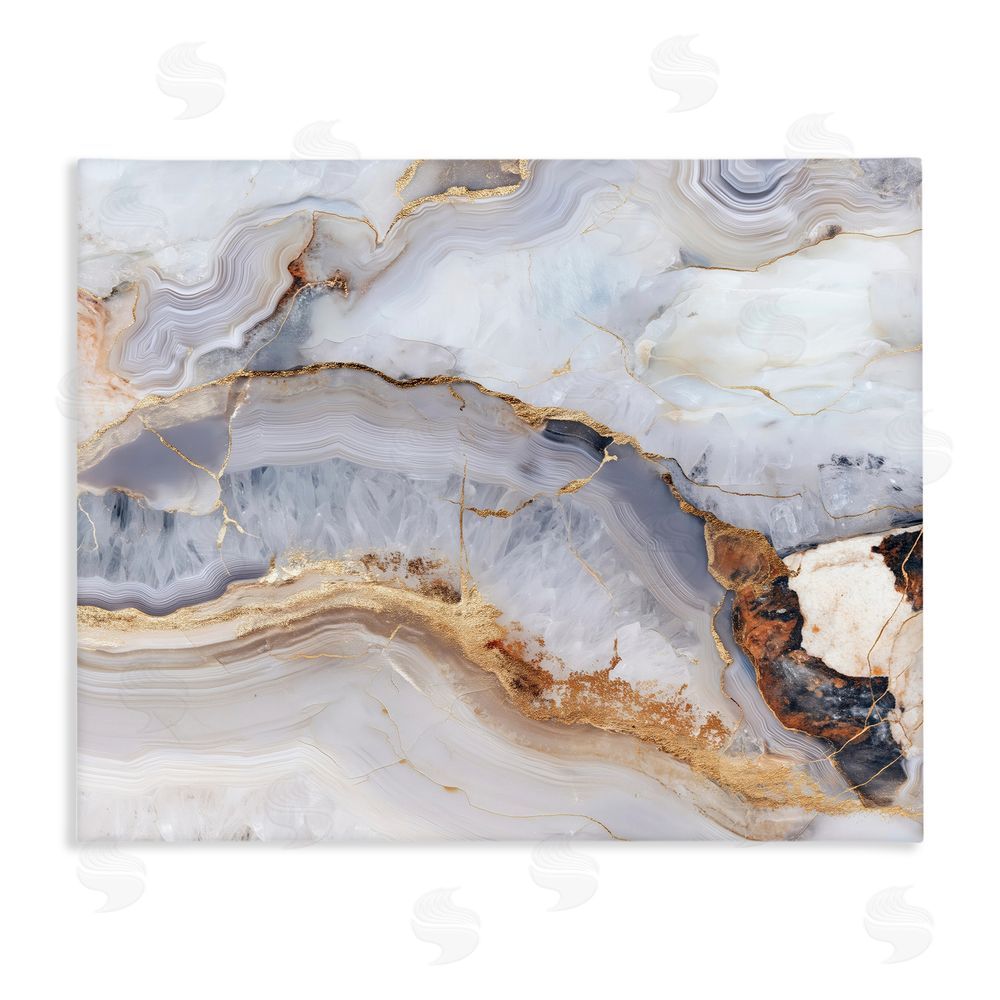 Svetlana Aleynikova Marbled Gold Stone Stretched Canvas Wall Art Print