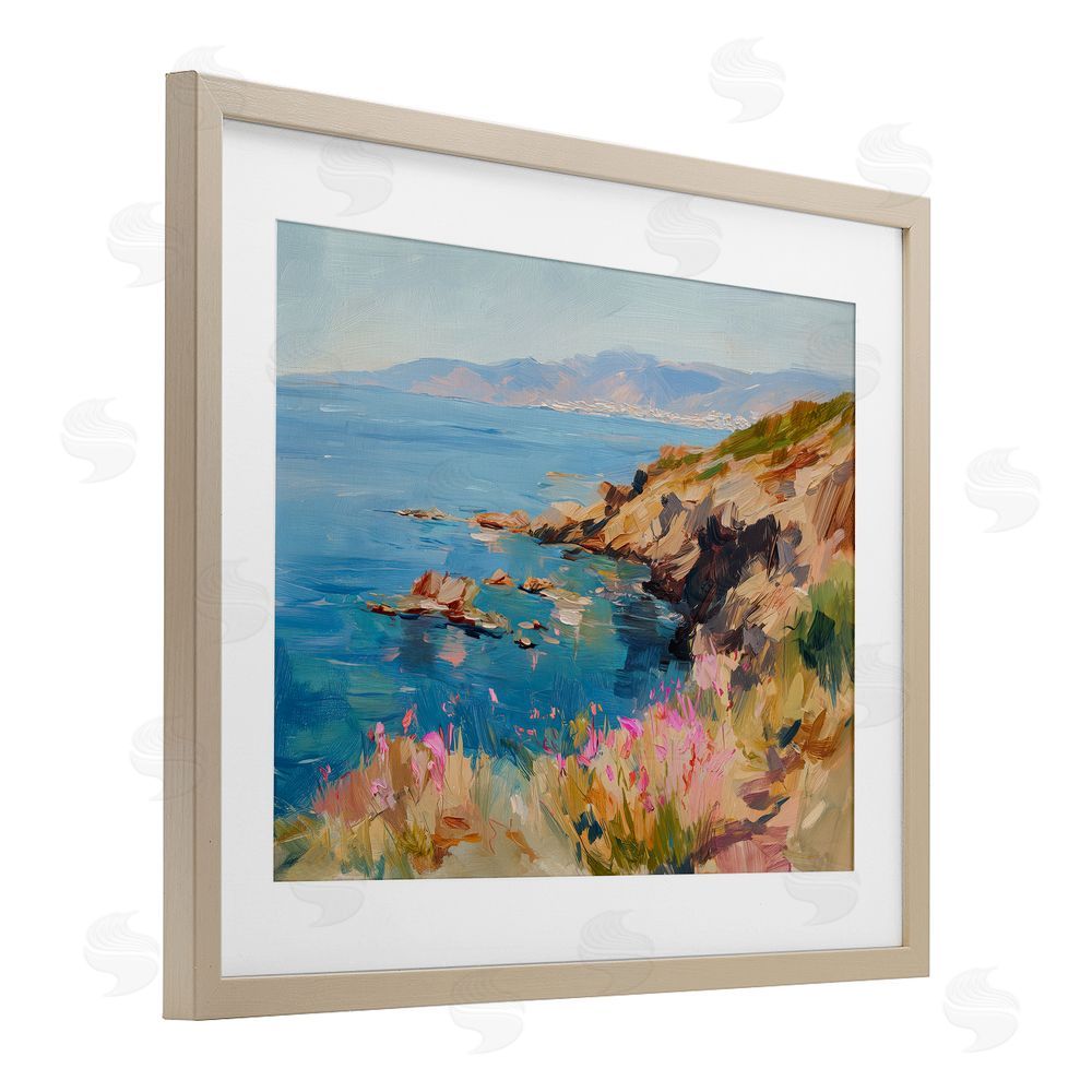 Svetlana Aleynikova Where Mountains Meet Sea Birch Framed Print Under Glass Wall Art
