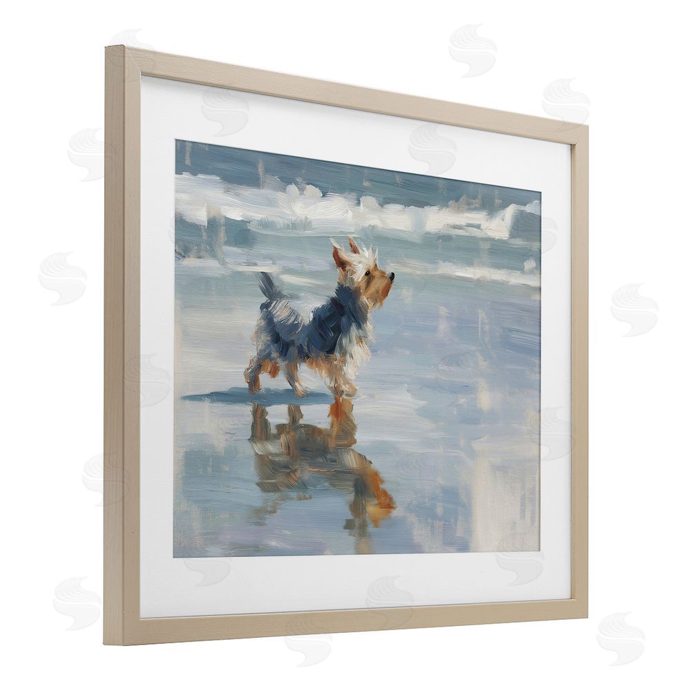Svetlana Aleynikova Yorkie's Quiet Moment Birch Framed Print Under Glass Wall Art