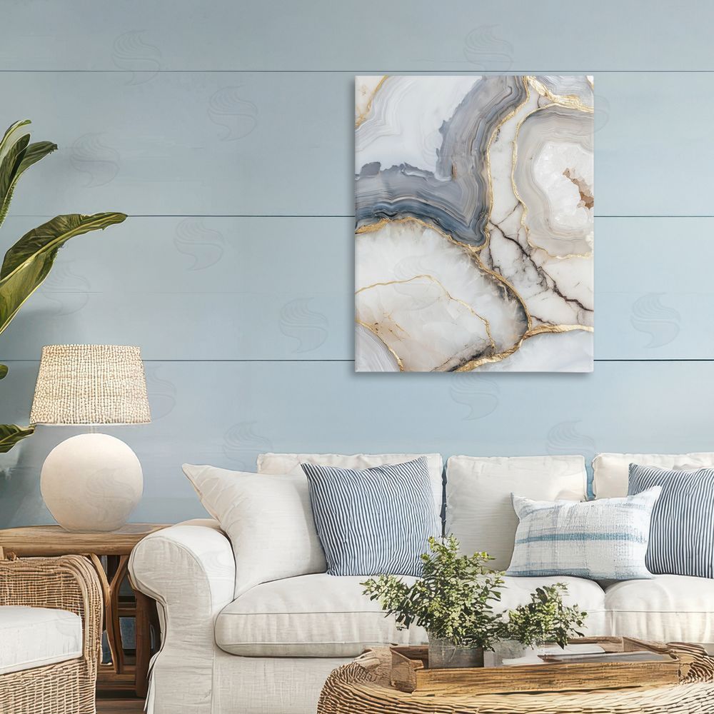Svetlana Aleynikova Crystal Geode with Gold Stretched Canvas Wall Art in Room