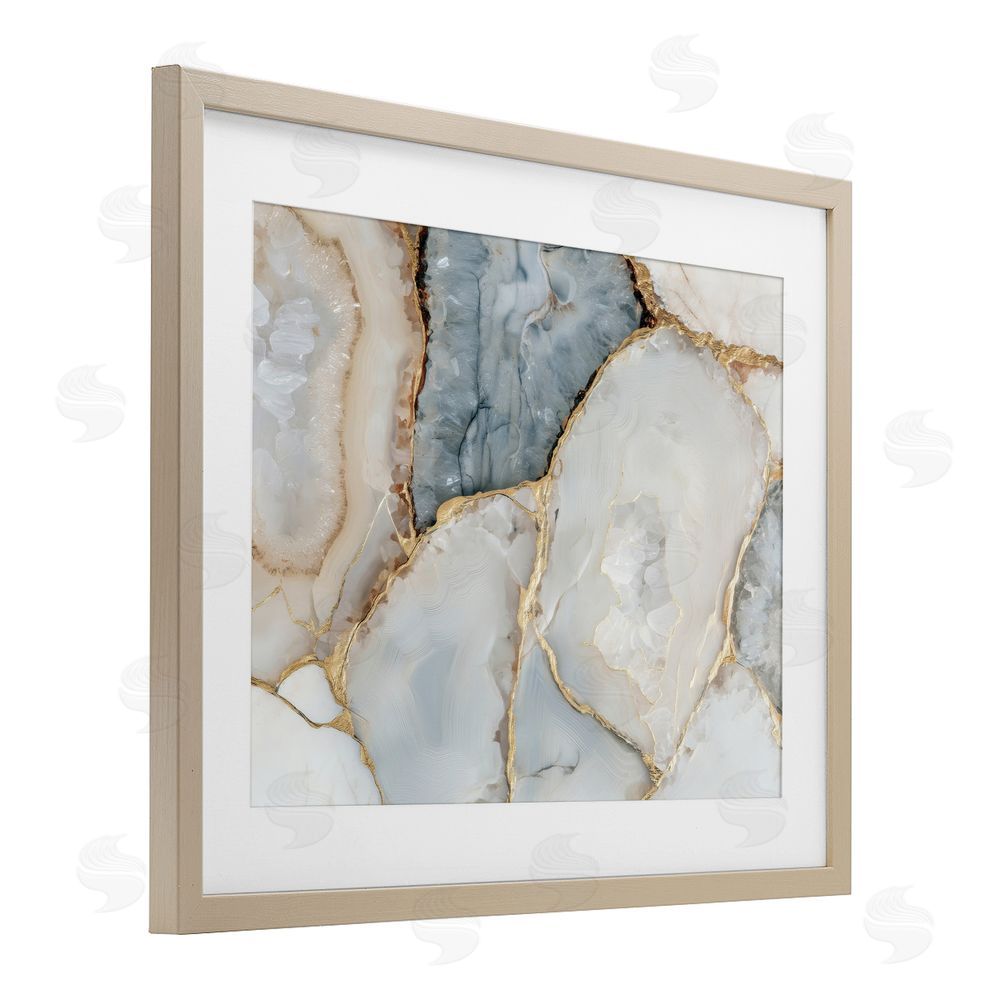 Svetlana Aleynikova Golden Vein Quartz Birch Framed Print Under Glass Wall Art