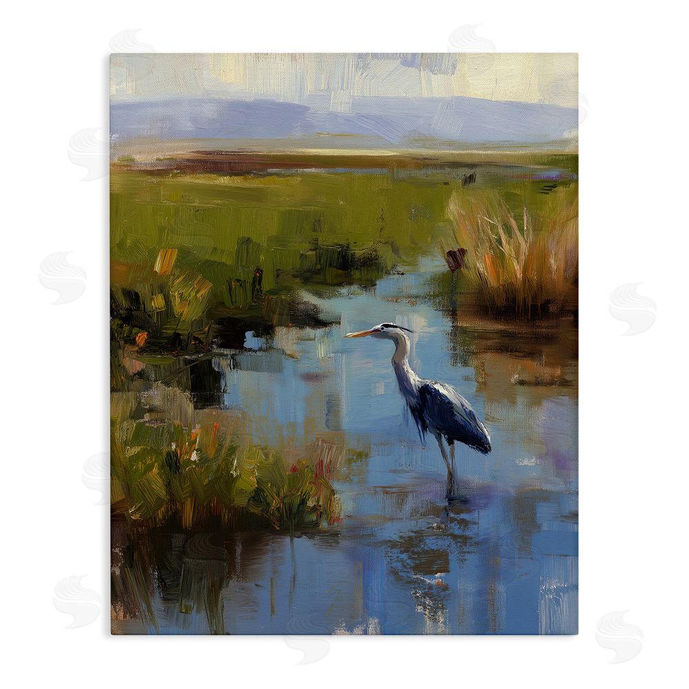Svetlana Aleynikova Bird Among The Reeds Stretched Canvas Wall Art