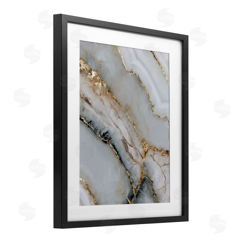 Svetlana Aleynikova Glinting Abyss Geode Black Framed Print Under Glass Wall Art
