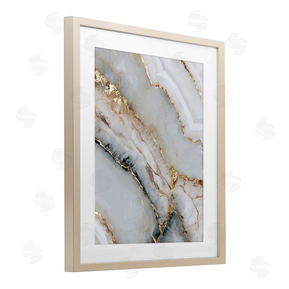 Svetlana Aleynikova Glinting Abyss Geode Birch Framed Print Under Glass Wall Art