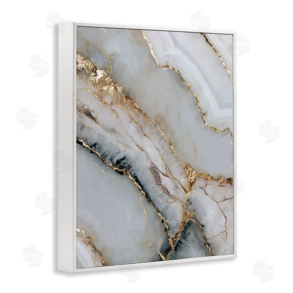 Svetlana Aleynikova Glinting Abyss Geode White Framed Giclee Wall Art Print
