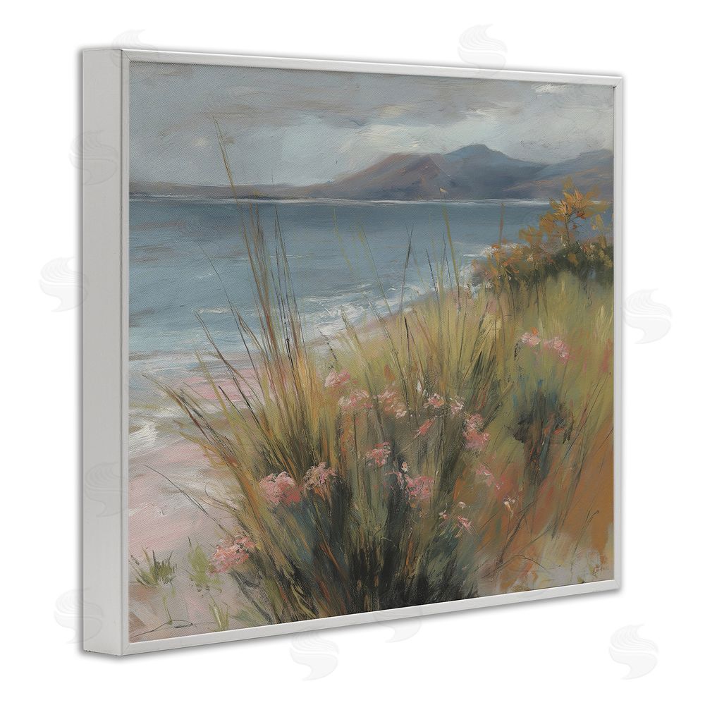 Svetlana Aleynikova The Green Valley Beach White Framed Giclee Wall Art Print