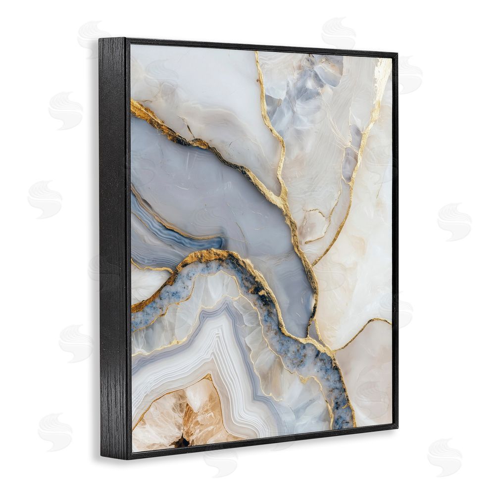 Svetlana Aleynikova Glimmering Layers of Agate Black Framed Giclee Wall Art Print