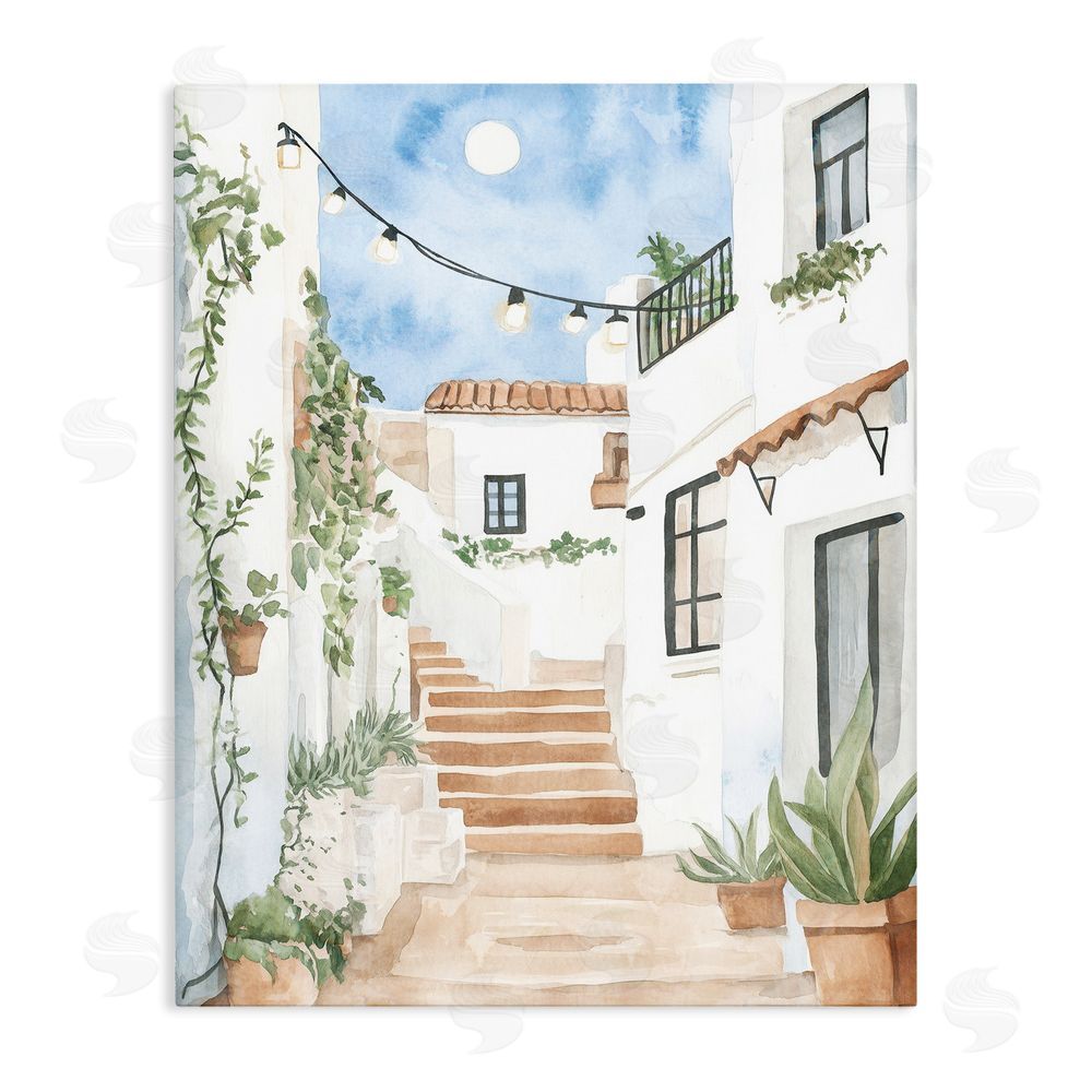 Svetlana Aleynikova Cozy Street Architecture Stretched Canvas Wall Art