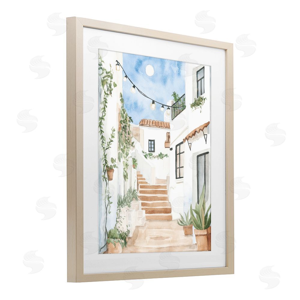Svetlana Aleynikova Cozy Street Architecture Birch Framed Print Under Glass Wall Art