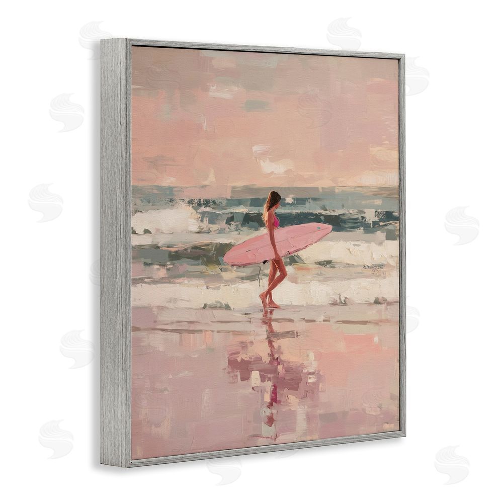 Svetlana Aleynikova Rider Of The Waves Gray Framed Giclee Wall Art Print