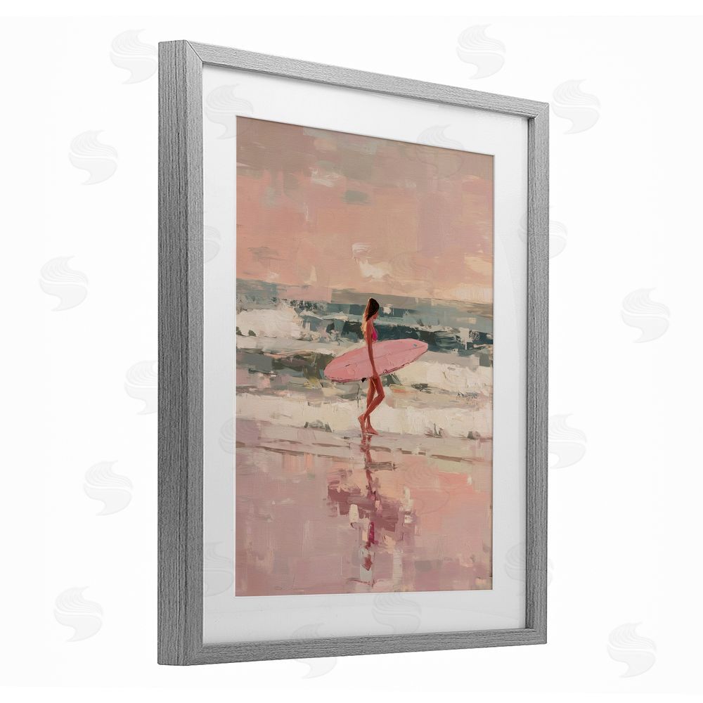 Svetlana Aleynikova Rider Of The Waves Gray Framed Print Under Glass Wall Art