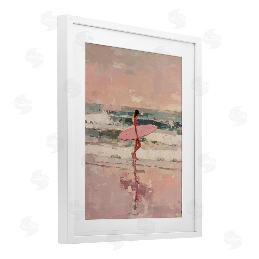 Svetlana Aleynikova Rider Of The Waves White Framed Print Under Glass Wall Art