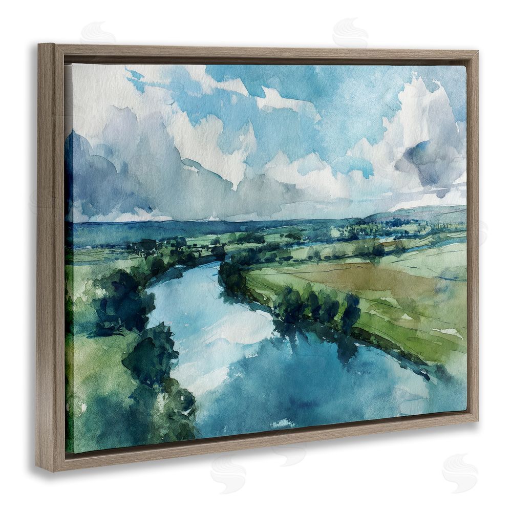 Svetlana Aleynikova In The Wild Flow Brown Floating Frame Canvas Wall Art Print