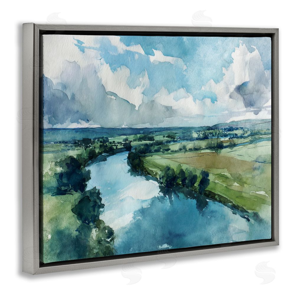 Svetlana Aleynikova In The Wild Flow Gray Floating Frame Canvas Wall Art Print