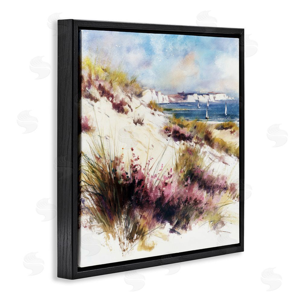 Svetlana Aleynikova Cliffs And Waters View Black Floating Frame Canvas Wall Art Print
