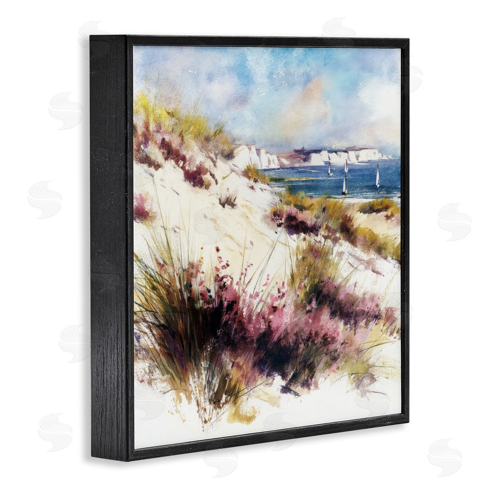 Svetlana Aleynikova Cliffs And Waters View Black Framed Giclee Wall Art Print