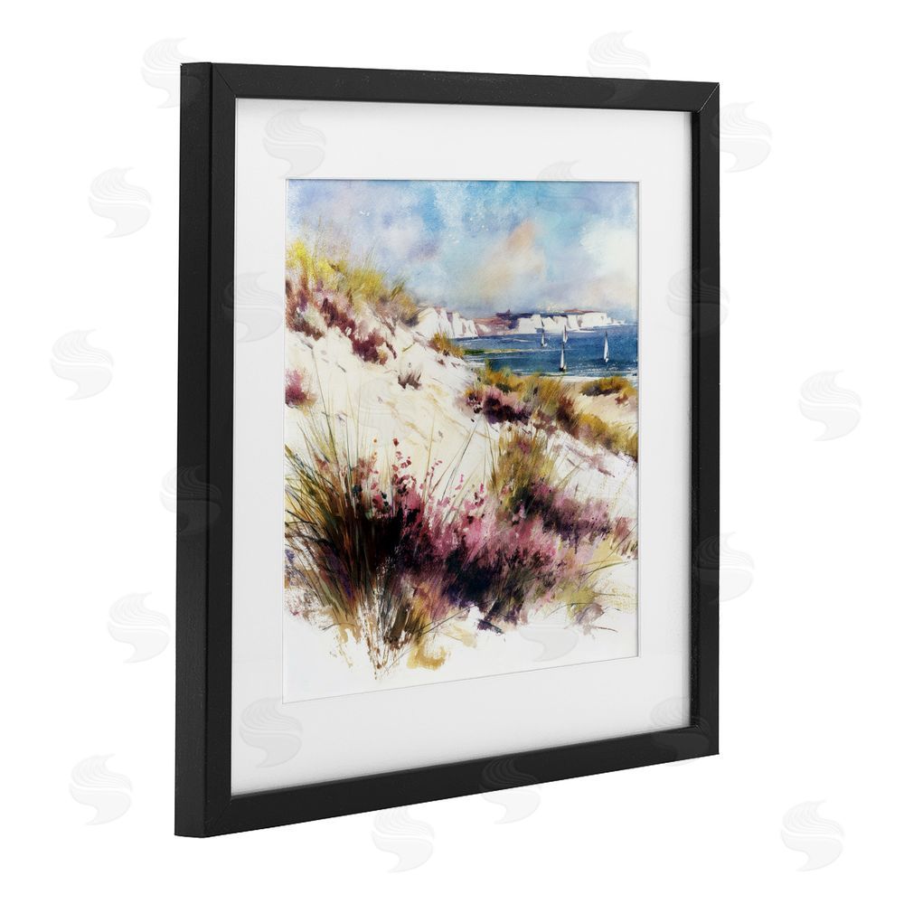 Svetlana Aleynikova Cliffs And Waters View Black Framed Print Under Glass Wall Art