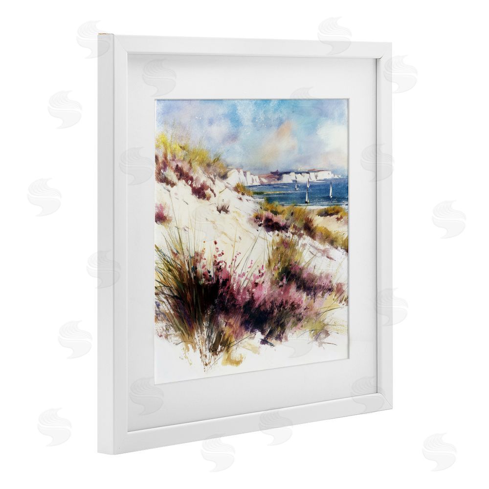 Svetlana Aleynikova Cliffs And Waters View White Framed Print Under Glass Wall Art