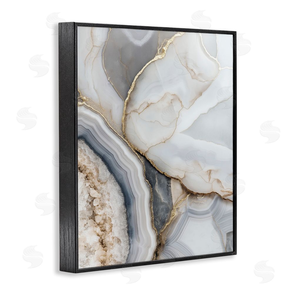 Svetlana Aleynikova Mineral Elegance Granite Black Framed Giclee Wall Art Print