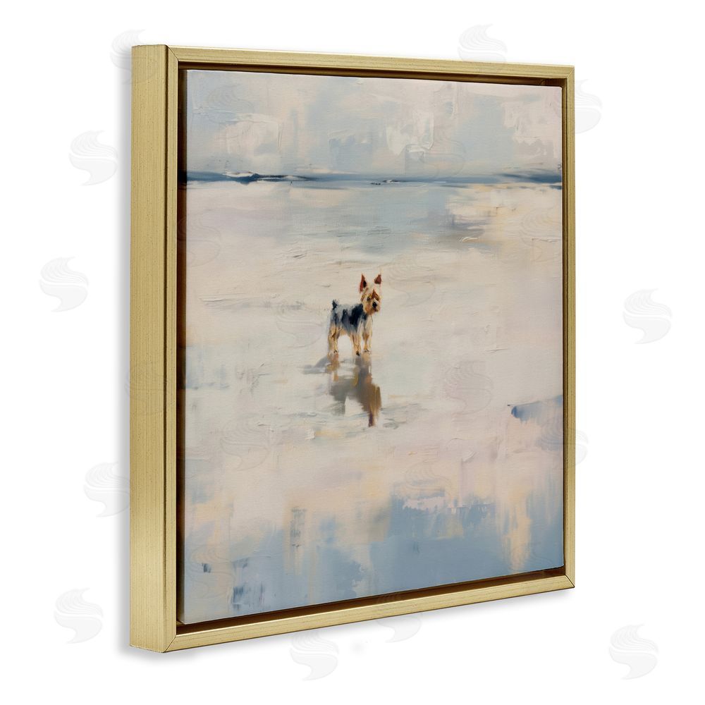 Svetlana Aleynikova Quiet Moment By The Sea Gold Floating Frame Canvas Wall Art Print
