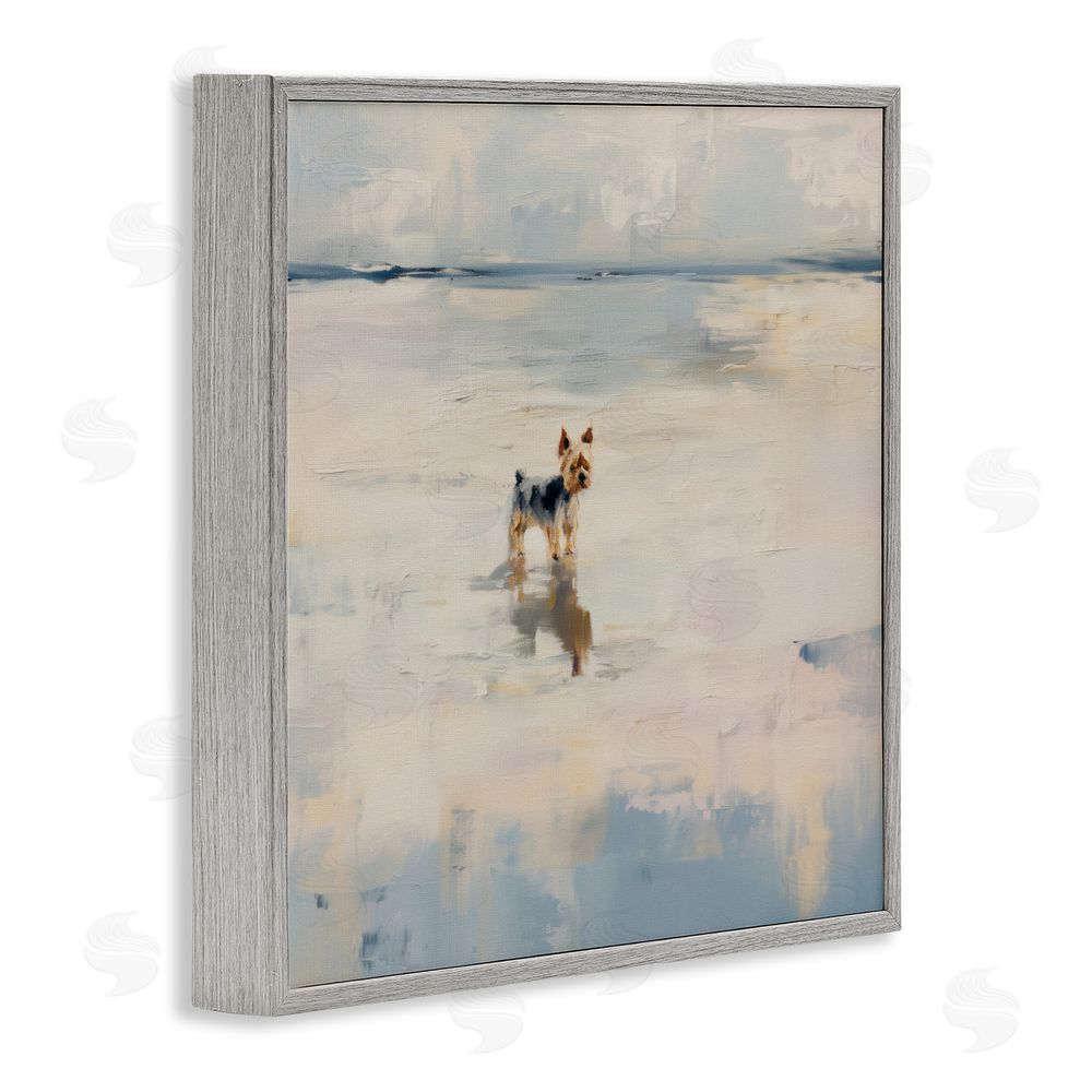 Svetlana Aleynikova Quiet Moment By The Sea Gray Framed Giclee Wall Art Print