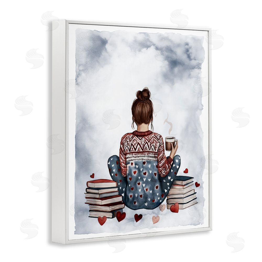 Svetlana Aleynikova Cozy Ritual Reader White Framed Giclee Wall Art Print