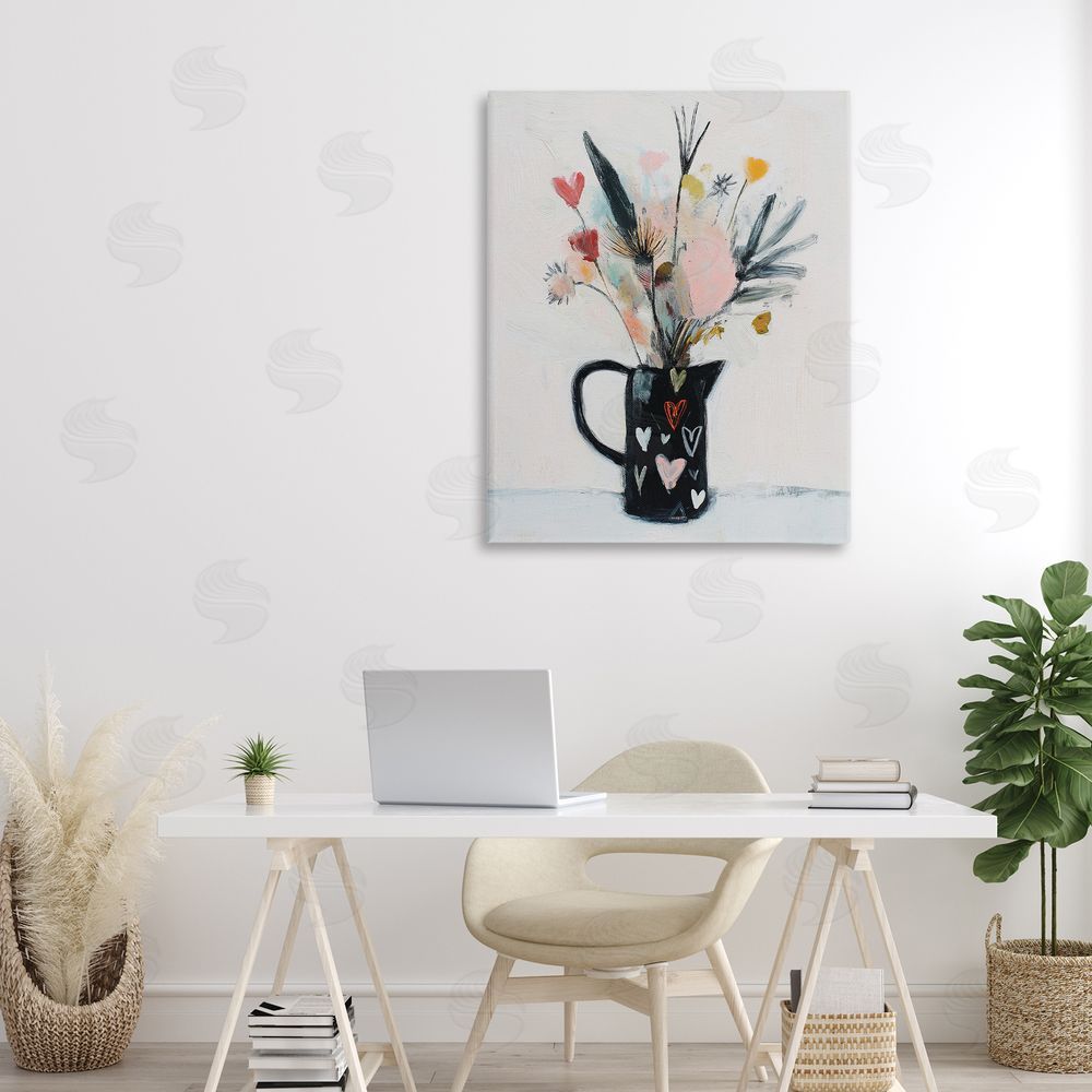 Svetlana Aleynikova Vase Of Abstract Time Stretched Canvas Wall Art in Room