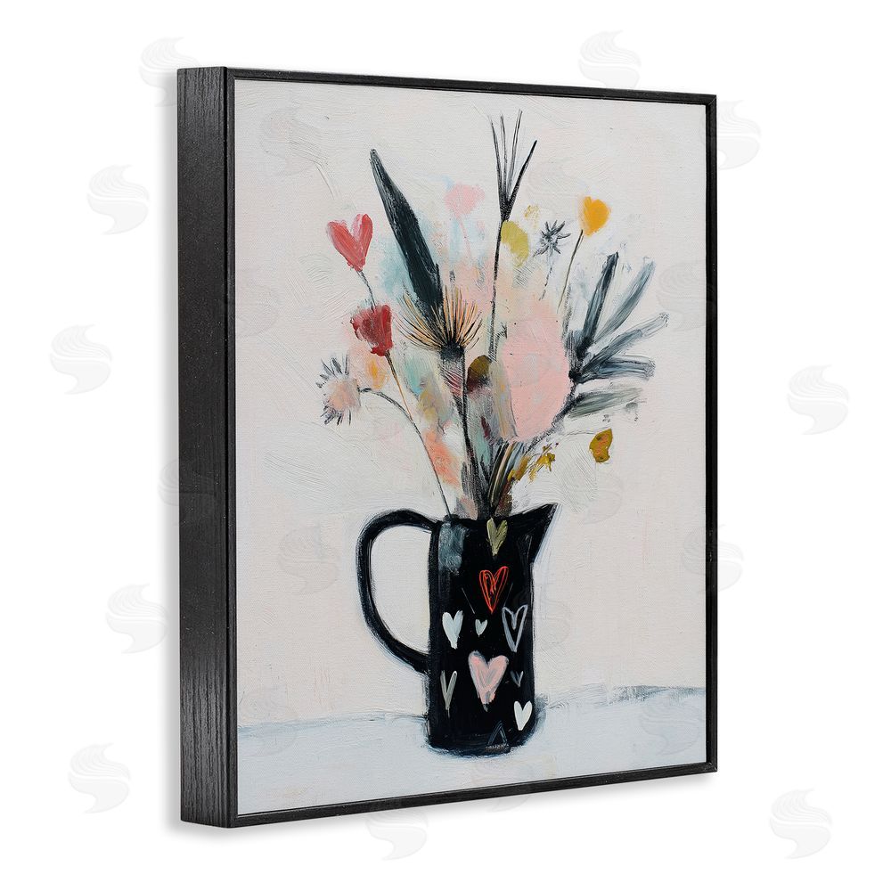 Svetlana Aleynikova Vase Of Abstract Time Black Framed Giclee Wall Art Print