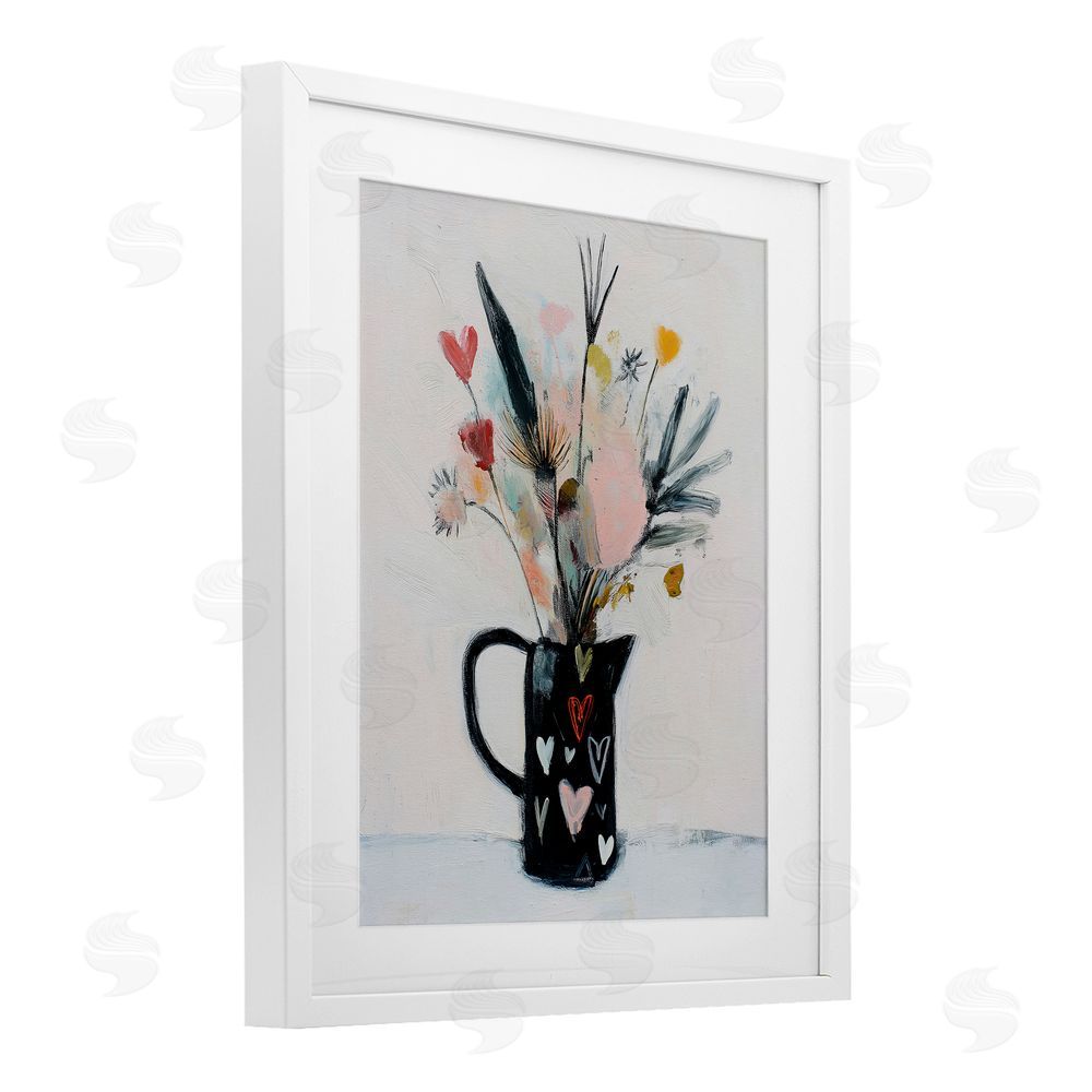 Svetlana Aleynikova Vase Of Abstract Time White Framed Print Under Glass Wall Art