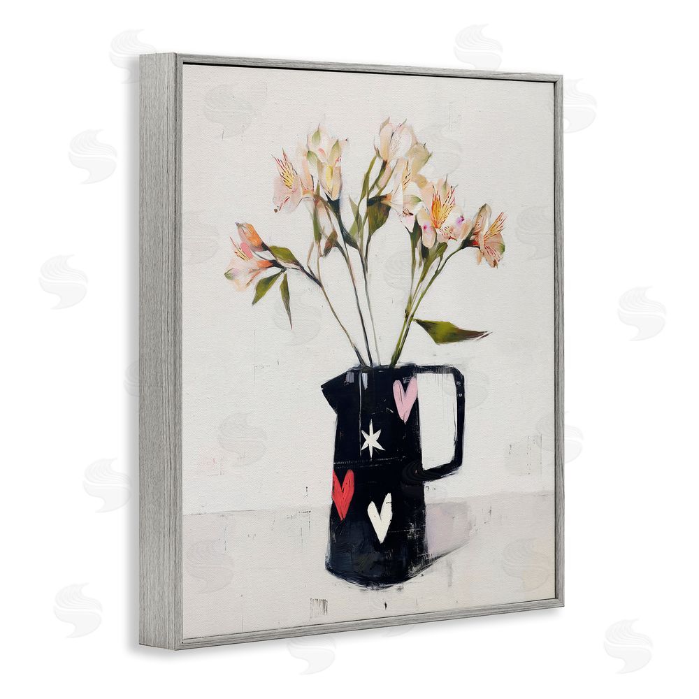 Svetlana Aleynikova Urban Mirage of Petals Gray Framed Giclee Wall Art Print