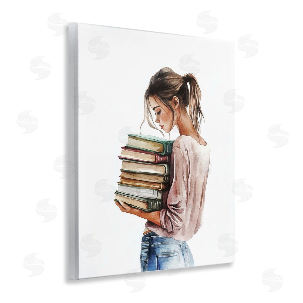 Svetlana Aleynikova Library Walk Girl Wall Plaque Art Print