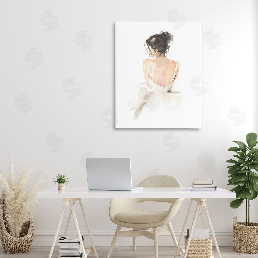 Svetlana Aleynikova Feminine Serenity Woman Canvas Wall Art Print in Room