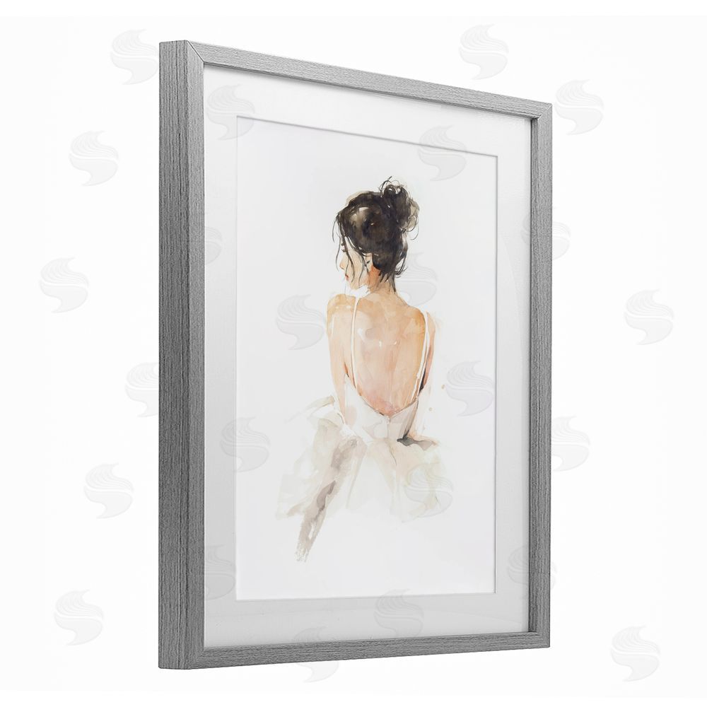 Svetlana Aleynikova Feminine Serenity Woman Gray Framed Print Under Glass Wall Art