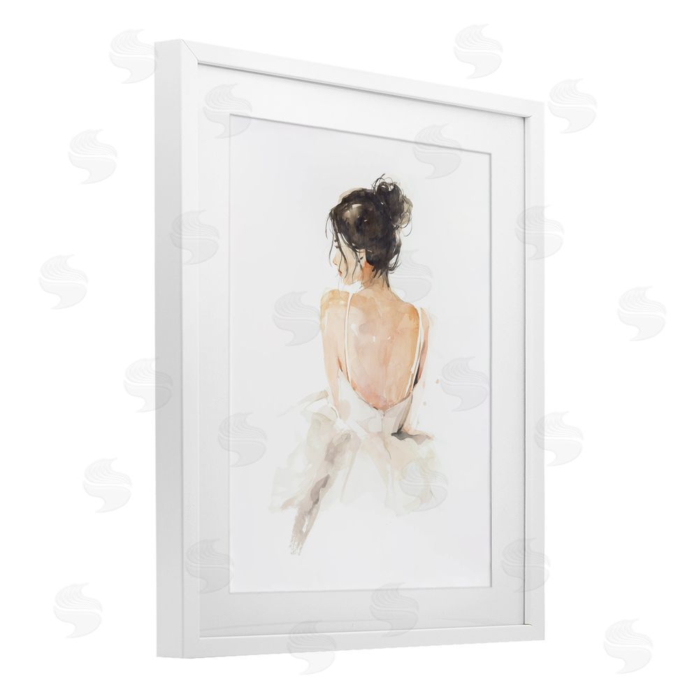 Svetlana Aleynikova Feminine Serenity Woman White Framed Print Under Glass Wall Art