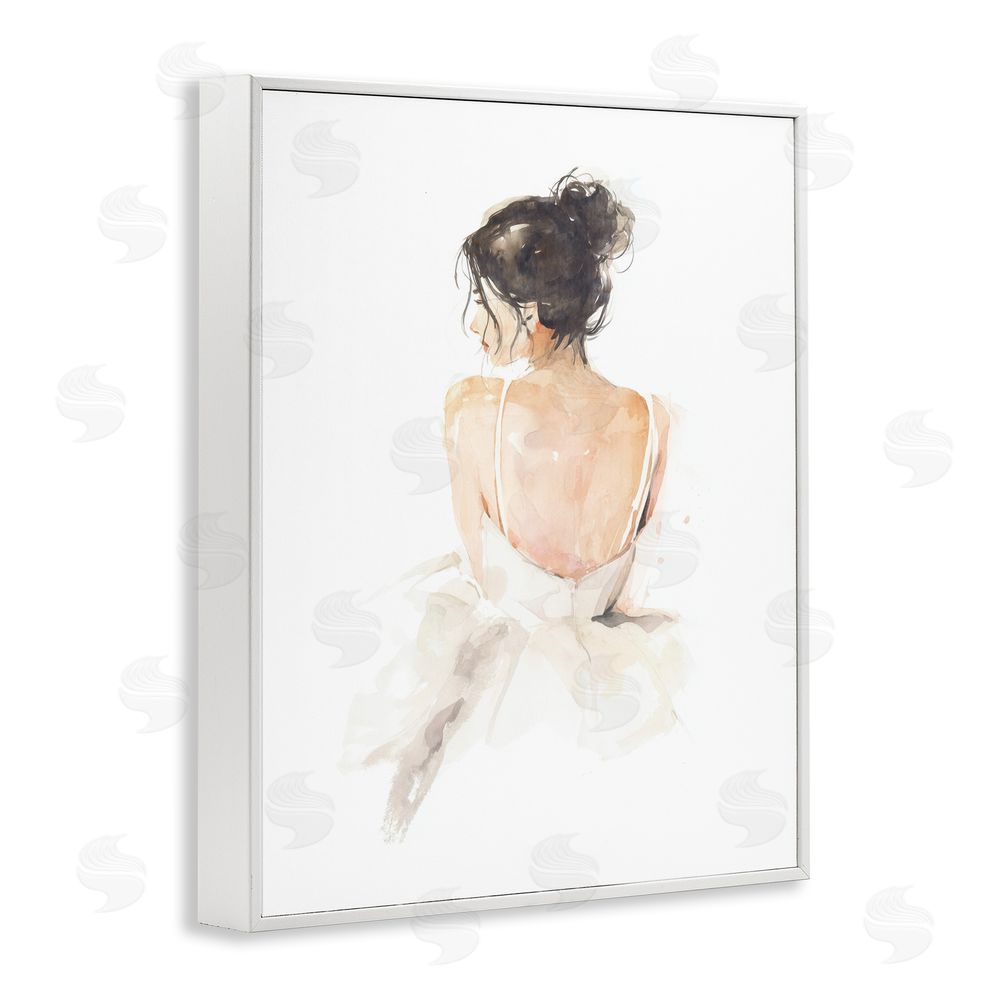 Svetlana Aleynikova Feminine Serenity Woman White Framed Giclee Wall Art Print