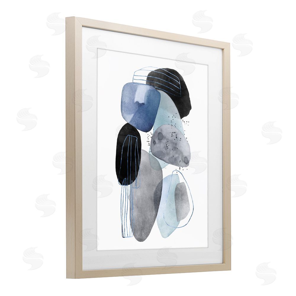 Svetlana Aleynikova Pebbles of Frozen Currents Birch Framed Print Under Glass Wall Art