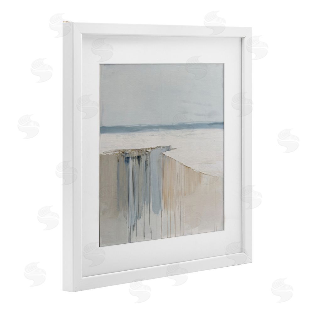 Svetlana Aleynikova Precipice Neutral Abstraction White Framed Print Under Glass Wall Art