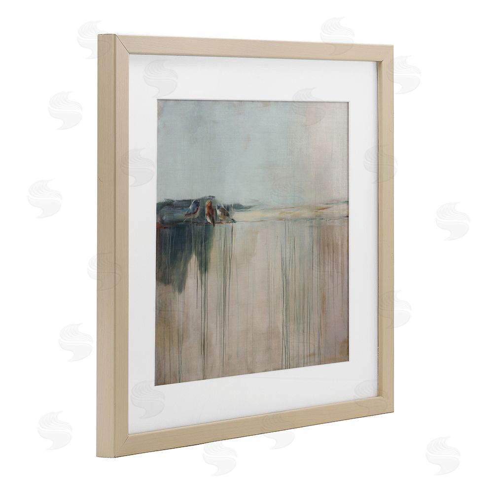 Svetlana Aleynikova Drips And Feathers Abstract Birch Framed Print Under Glass Wall Art