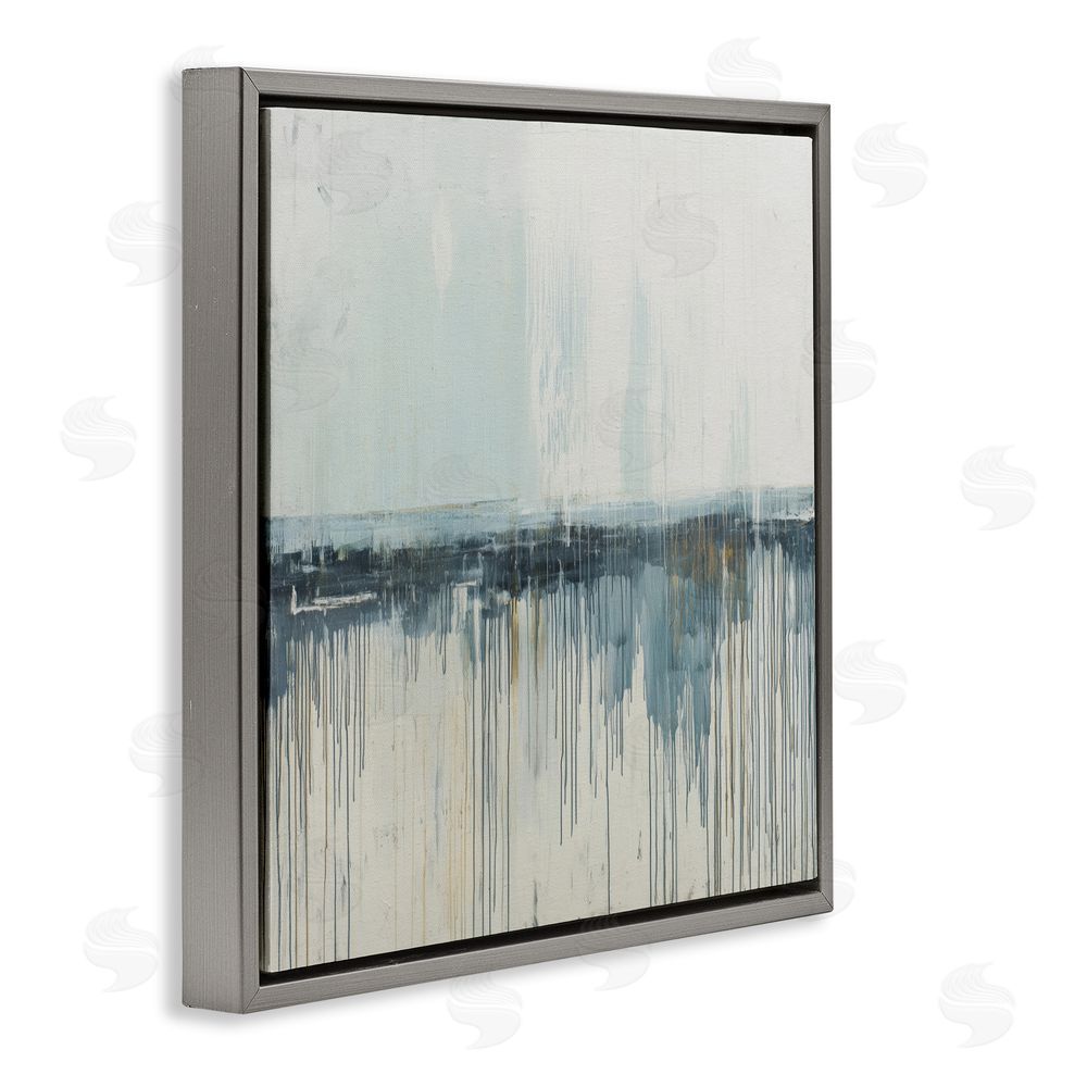 Svetlana Aleynikova Acrylic Drift Abstract Gray Floating Frame Canvas Wall Art Print