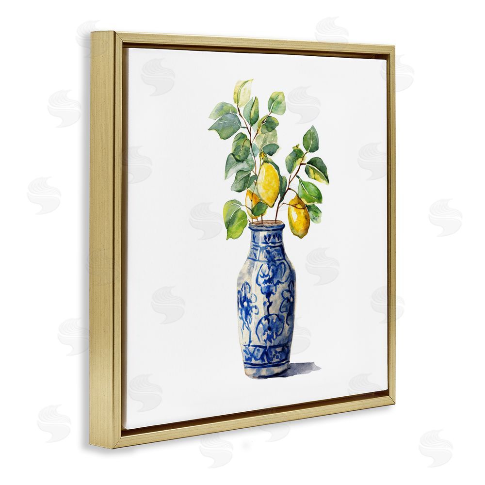 Svetlana Aleynikova Vase Of Sunshine Gold Floating Frame Canvas Wall Art Print