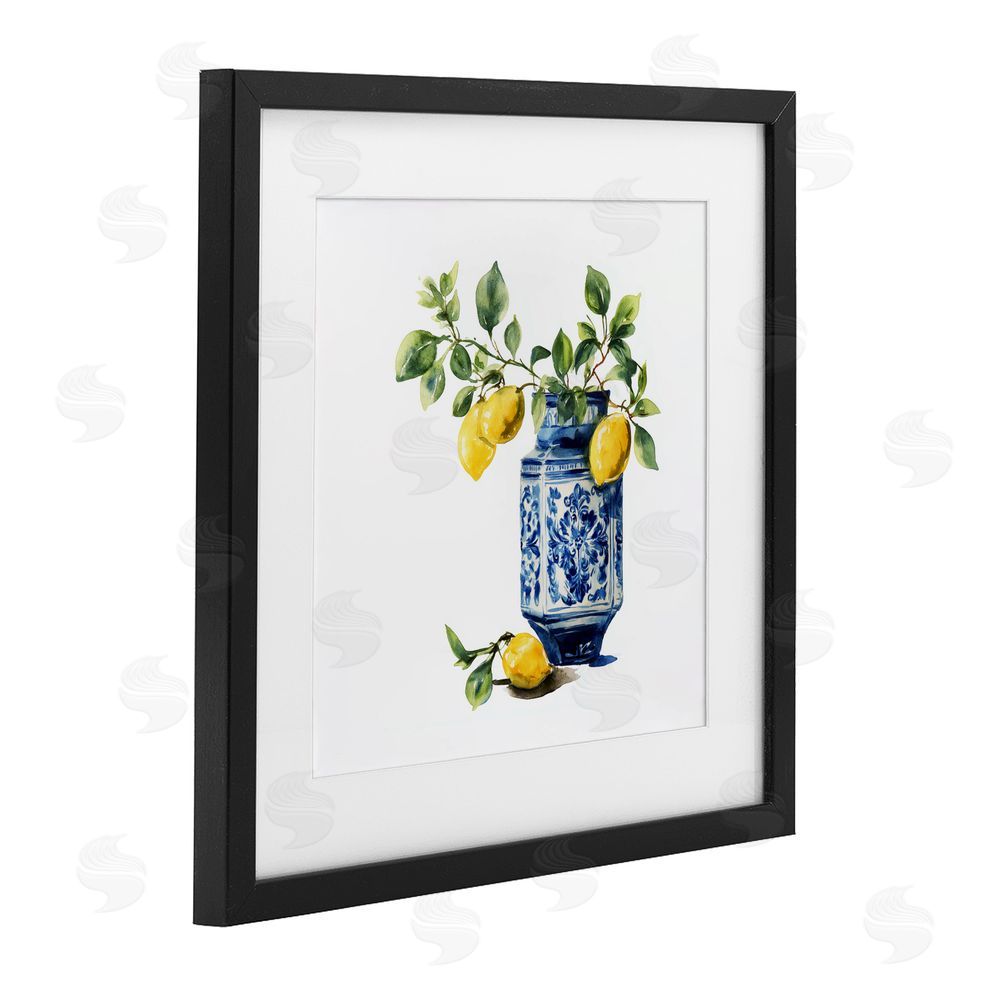 Svetlana Aleynikova Ornate Lemon Treasures Black Framed Print Under Glass Wall Art